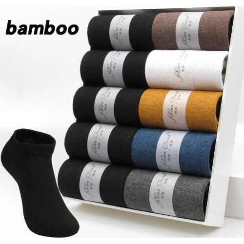 Summer Mens Deodorant Bamboo Fiber Socks Mens Breathable Absorbent Anti-Pilling Ankle Socks Thin High Quality Short Socks 2020
