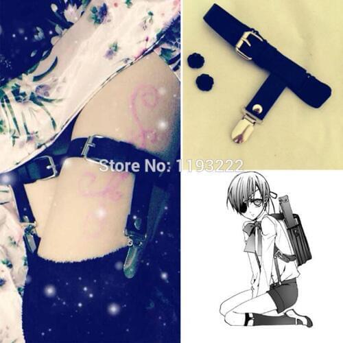 New Sexy 100% Handmade Leg Garter, Kawaii Cosplay Metal Leather Garter Belt, Punk Rock Faux Leather Leg Loop