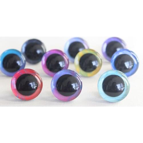 NEW Customiz 20pcs 9 12 14 16 18 20 25 30 35mm New 3D Colorful Toy Eyes + Back Washer for Diy Plush Doll--S10--COLOR OPTION