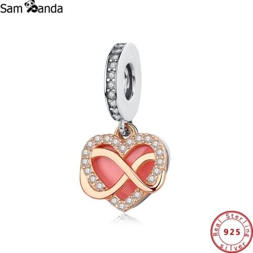 Authentic 925 Sterling Silver CZ Charms Beads Mom Heart Dangle Crystals 2021 Pendant Fit Original Bracelets DIY Women Jewelry