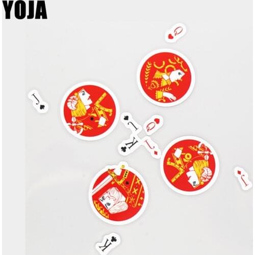 YOJA 18.2×18.8CM Personalized Playing CardsDecorative Car Stickers Creative Vinyl Decals DY5-002