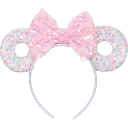 Disney Parks Beauty And Beast Aladdin Magic Carpet Mickey Mouse Ears Girls Women Hairband Party Hair-Bands Plush Toy Head Hoop