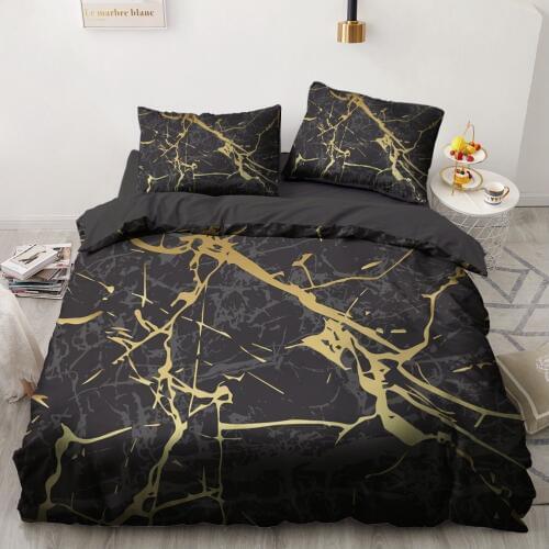 Simple Bedding Sets 3D Marbling Duvet Quilt Cover Set Comforter Bed Linen Pillowcase King Queen Full Double Home Texitle