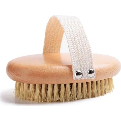 R3MF Wet Dry Brushing Body Brush Natural Bristles Exfoliating Scrub Brushes for Cellulite and Lymphatic Improve Your Circulat