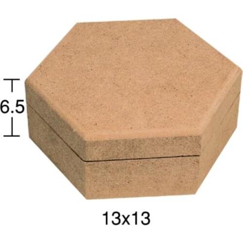 KU285 Hexagonal Box, Can Be Painted Wood Mdf Box