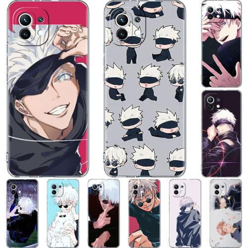 Silicone Phone Case For Xiaomi Mi Poco X3 NFC 10T Pro 11 M3 Note 10 Lite F3 9T F1 11i Clear Soft Back Cover Anime Jujutsu Kaisen