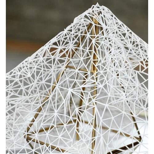 49*43cm White illusion three-dimensional space texture hollow fabric / pyramid jewelry patch prom tweed stripe scarf fabric A018