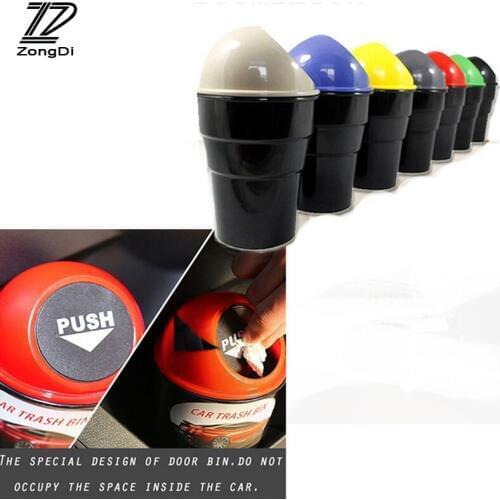 ZD 5 Color For Skoda Octavia A5 A7 2 Fabia Yeti BMW E60 F30 X5 E53 Inifiniti Car Trash Can Storage Press Box Organizer Bin Cover