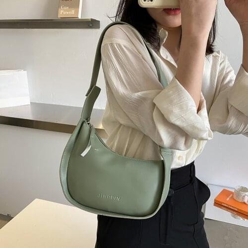 2021 Designer New Fashion Crossbody Bag Vintage Women Pure Color PU Shoulder Bag Casual Ladies Elegant Small Hobos Handbag