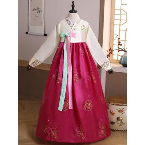 Korean Ethnic Minority Dance Big Swing Skirt Performance Stage Costume Costume Traditional Ladies Hanbok