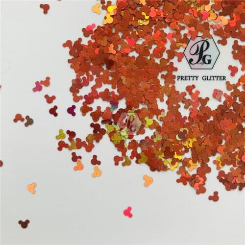 PrettyG 1 Box 4mm Mouse Head Shape Glitter Sequins for Resin DIY Making Art Craft Nail Makeup Decoration Accessories