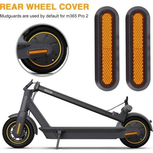2pcs Reflective Rear Wheel Hub Cover Stickers Protective Skateboard Case for Xiaomi Mi Electric Scooter Pro 2 M365