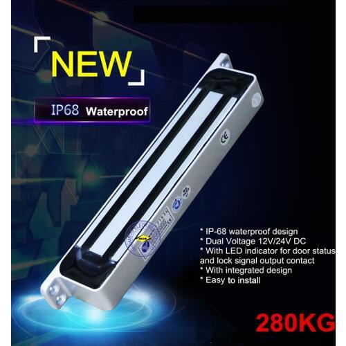 280kg 600Lbs Force 12/24VDC Visible installation for single door Magnetic Lock
