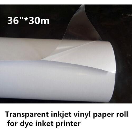 36in transparent vinyl sticker for inkjet and transparent windshield stickers