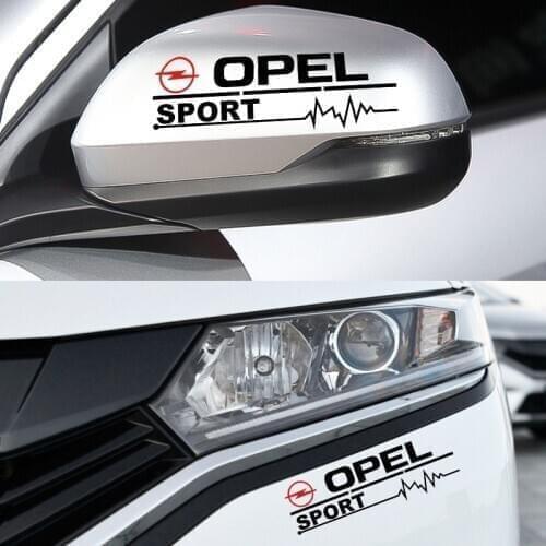 3D Car Rearview Mirror Decorative Car Styling Emblem Sticker Decals For Opel Astra H G J Insignia Mokka Zafira Corsa Vectra C D