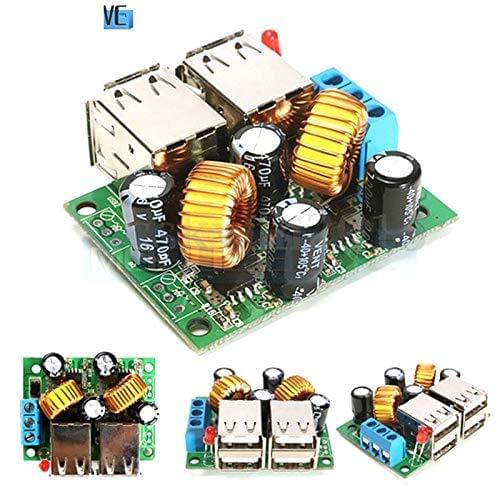4 Four USB Port A5268 Step Down Power Supply Converter Board Module DC 12V 24V 40V to 5V 5A For MP3/MP4 Phone Car Equipment