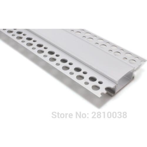 50 X 2M Sets/Lot Wall washer led strip light profile T shape wide flange led aluminum profile housing for outer wall lights