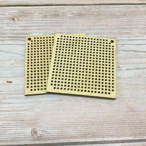 6x6cm DIY Square Diamond Cross Stitch For Home Decor Laser cut Wooden DIY Crafts