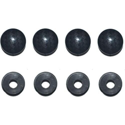 8Pcs/Set Carbon Fiber Type Plastic License Plate Frame Fixed Screw Fittings Car Exterior Accessories