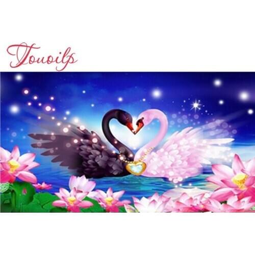 Bricolage diamant broderie cygne tableau complet carré/rond diamant peinture point de croix Kit mosaïque décor à la maison
