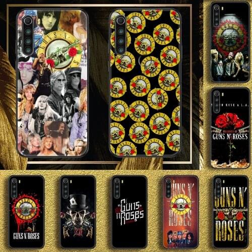 Guns N' Roses Phone case For Xiaomi Redmi Note 7 7A 8 8T 9 9A 9S 10 K30 Pro Ultra black fashion bumper painting cover luxury