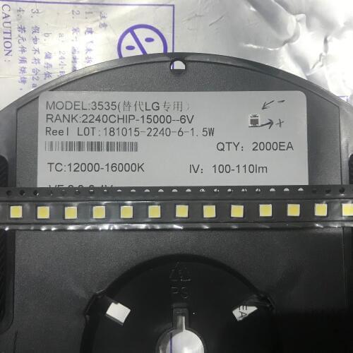 FOR replace LG Innotek LED LED Backlight 2W 6V 3535 Cool white LCD Backlight for TV TV Application 2-CHIP