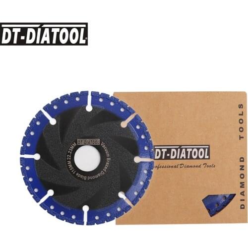 DT-DIATOOL 2pcs Diameter 4.5inch Vacuum Brazed Diamond Cutting Disc Saw blade All Purpose Demolition Cutting Blade