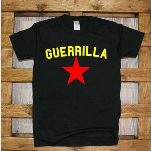 T-Shirt girocollo manica corta Politic J361 Stella Rossa Guerrilla Star
