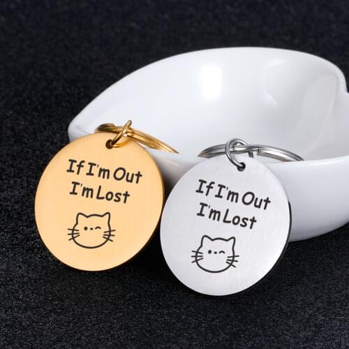 Free Engraving Dog ID Tag Custom Name Phone Pet ID Name for Cat Puppy Dog Tag Pendant Keyring Pet Accessories Nameplate Pendant
