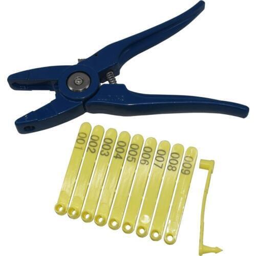 1pcs Livestock Animal Ear Tag Pliers Dog Rabbits Sheep Ear Tags Nylon Material Sheep Laser Ear Tag digital 001-100