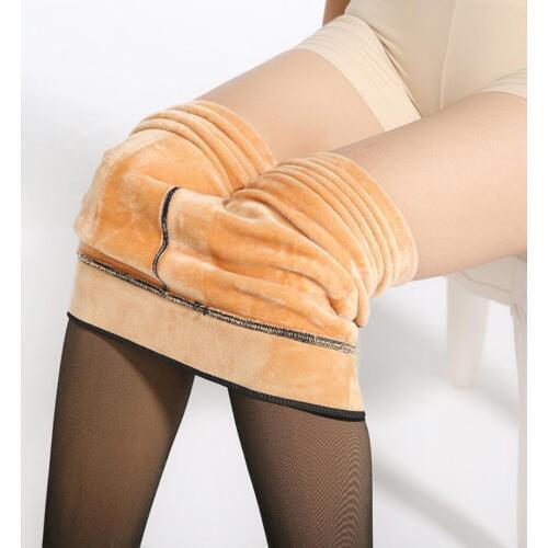 320g Winter Thicken Warm Velvet Black Coffee Imitation Skin Warm Women Tights Pantyhose Transparent Sexy Tights Thick Panty 504