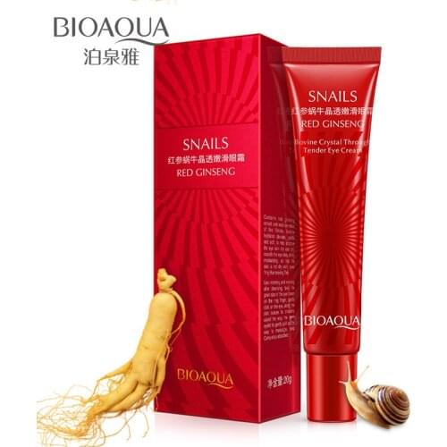 Red Ginseng Eye Cream Snail Essence Anti Aging Eye Cream Moisturizer Ageless Fade Fine Line Remove Dark Circle Eye Bag BIOAQUA