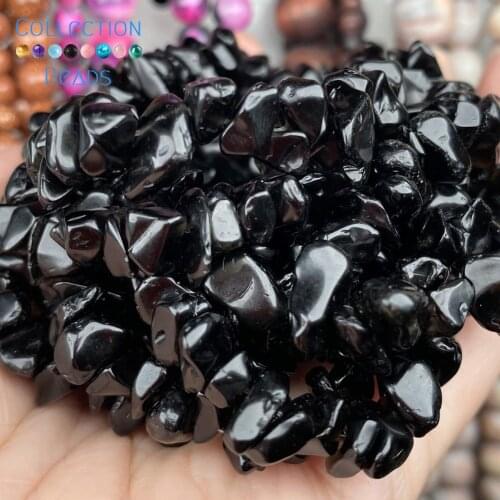 Natural Irregular Black Agates Onyx Stone Spacer Round Bead For Jewelry Making DIY Bracelets Accessories Wholesale 15