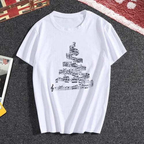 New Music Note Printed Women T-Shirt Fashion Graphic Tee Women Summer Tops Female Harajuku Tshirt Korean Tee Shirts