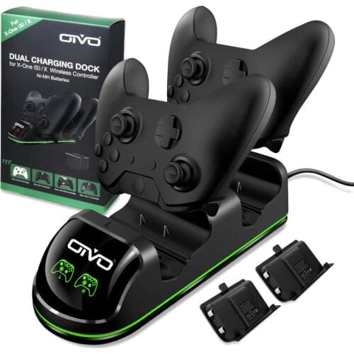 OIVO Dual Controller Charger for Xbox One/One S/One X Charging Status Display Screen Station Dock 2 Rechargeable Battery Pack