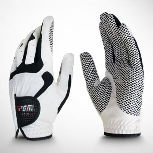 1 Pcs Golf Gloves Mens Golf Microfiber Cloth Gloves Soft Breathable Single Non-slip Particles Gloves Left Hand Right Hand