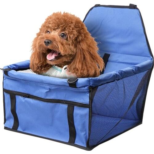 Dog Clip-On Safety Car Seat Puppy Portable Pet Booster Washable Travel Carrier Cage Oxford Breathable Folding Travel Bags