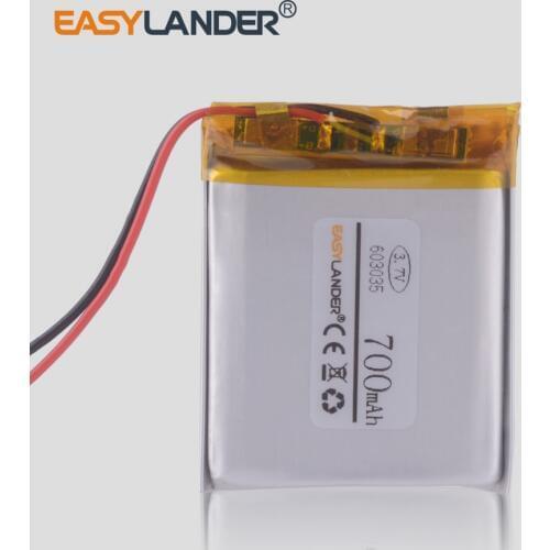 Polymer battery 700 mah 3.7 V 603035 smart home Li-ion battery For navigation video recorder bluetooth speaker lamp