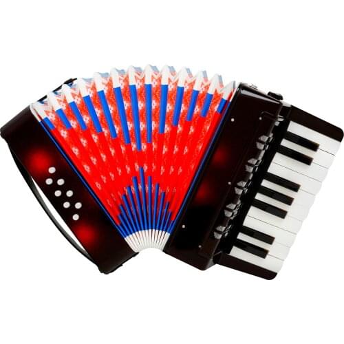 Professional Small Accordion Kids Educational Musical Instrument Toy Black