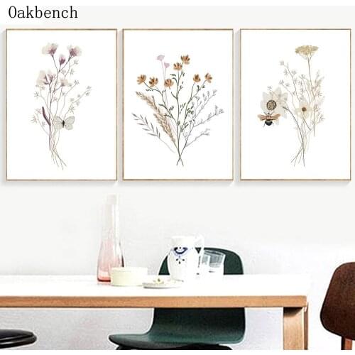 Botanical Print Flowers Plant Poster Gallery Art Prints Nordic Canvas Painting Modern Wall Pictures For Living Room Home Decor