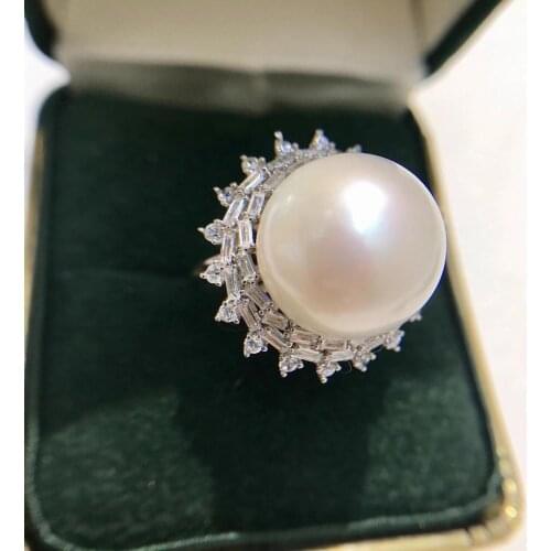 Flower Shape 925 Sterling Silver Adjustable Ring Settings Findings Mountings Parts for Pearl Corals Jade Crystal, 5pcs/lot