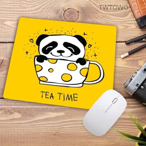 Promotion Russia Cute Baby Panda Cartoon Mouse Pad PC Computer Mat Anti-Slip Laptop PC Mice Pad Mat Mousepad 22X18CM