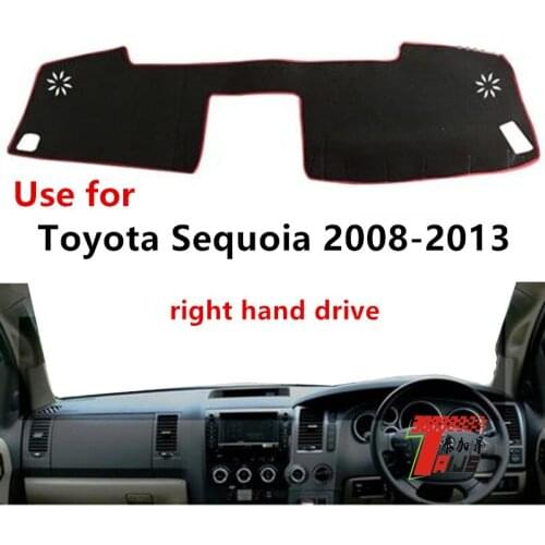 TAIJS Factory Sport Dust resistant Polyester Fibre Car Dashboard Cover For TOYOTA Sequoia 2018-2013 Right hand drive