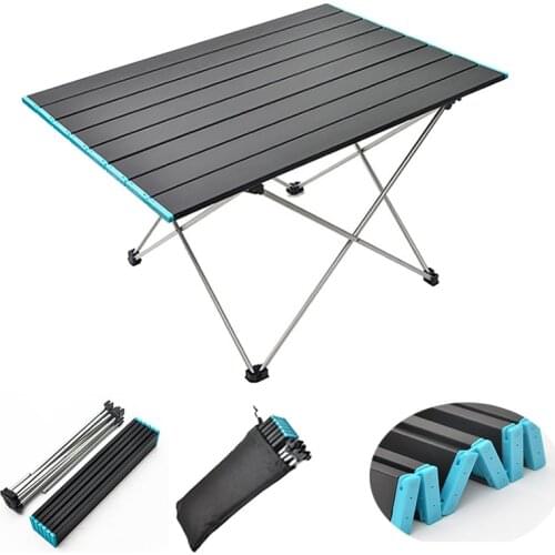 Aluminum Tourist Camping Folding Table Travel Barbecue Camping Table Foldable Cabinets Portable Outdoor Ultralight Tables
