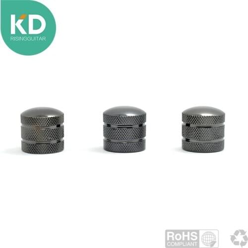In Stock Good Quality 3 PC Guitar and Bass Metal Knob Volume And Tone Knob Guitar Replacement
