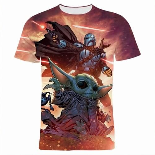 2021 Summer Fashion Children T-shirts Marvel Star Wars 3D Print Women Tee Shirt Short Sleeve Oversized Mens Clothing