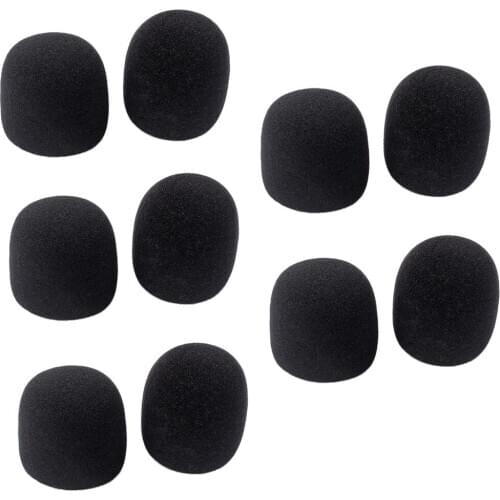 10 Pieces Sponge Microphone Windscreens Wind Muffs Mic Parts