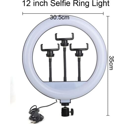12 Inch 30cm Ring Light LED Selfie Dimmable YouTube Photo Video Camera Phone Makeup Live Fill Wholesale
