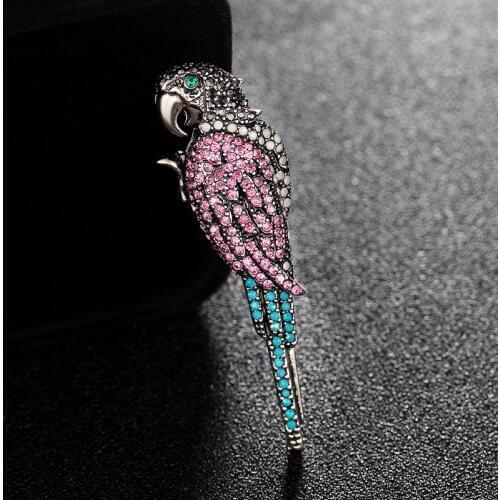 12pcs/lot Wholesale Brand Antique silver vintage Blue opal Birds Brooches For Men jewelry Brooch Christmas gifts bags jewelry