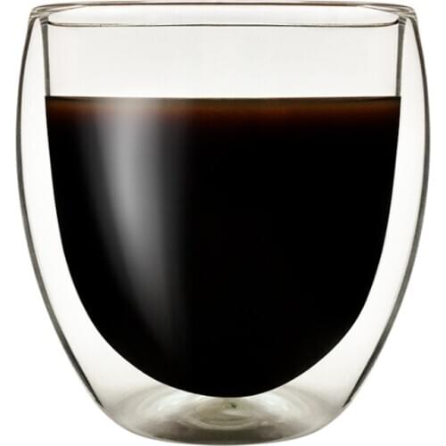 250ml Heat Resistant Double Wall Glass Cup Beer Coffee Cups Handmade Healthy Tumbler Mug Tea Mugs Transparent Drinkware